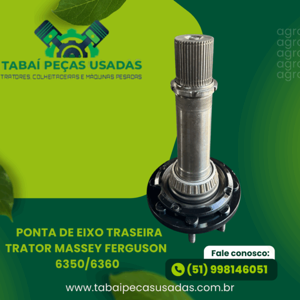 Ponta de Eixo Trator MASSEY FERGUSON 6350/6360
